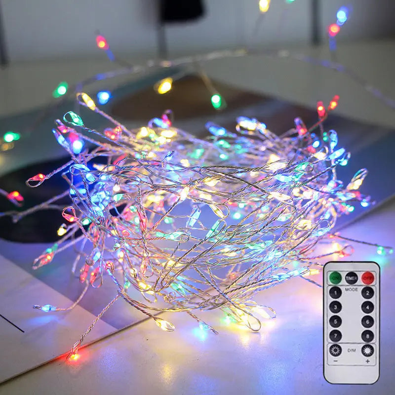 Christmas Tree String Lights Flexible Copper Wire Energy-Efficient LEDs