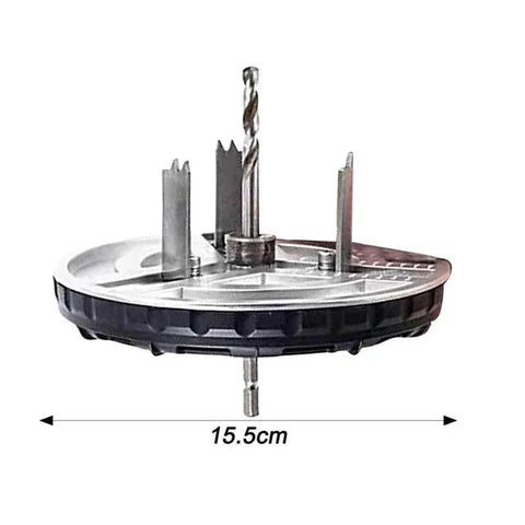 Circle Cutter Drill Attachment Adjustable Triple-Tooth Steel Blades