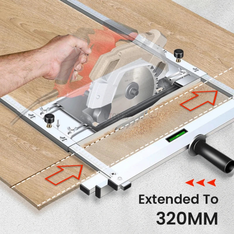 Circular Saw Guide Rail Quick-Release Adjustable 0–12.6 In