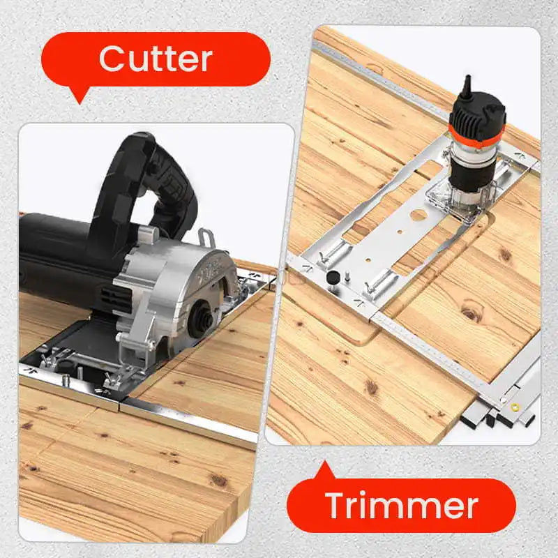 Circular Saw Guide Rail Quick-Release Adjustable 0–12.6 In
