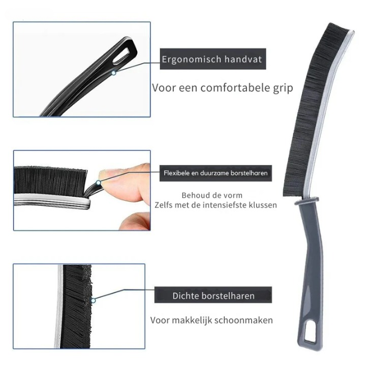 Cleaning Brush Set Narrow Gap Slim Angled Nylon