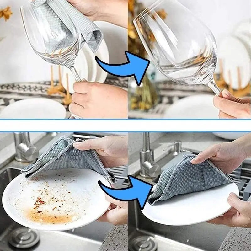 Cleaning Cloths Streak-Free Super Absorbent Quick-Drying