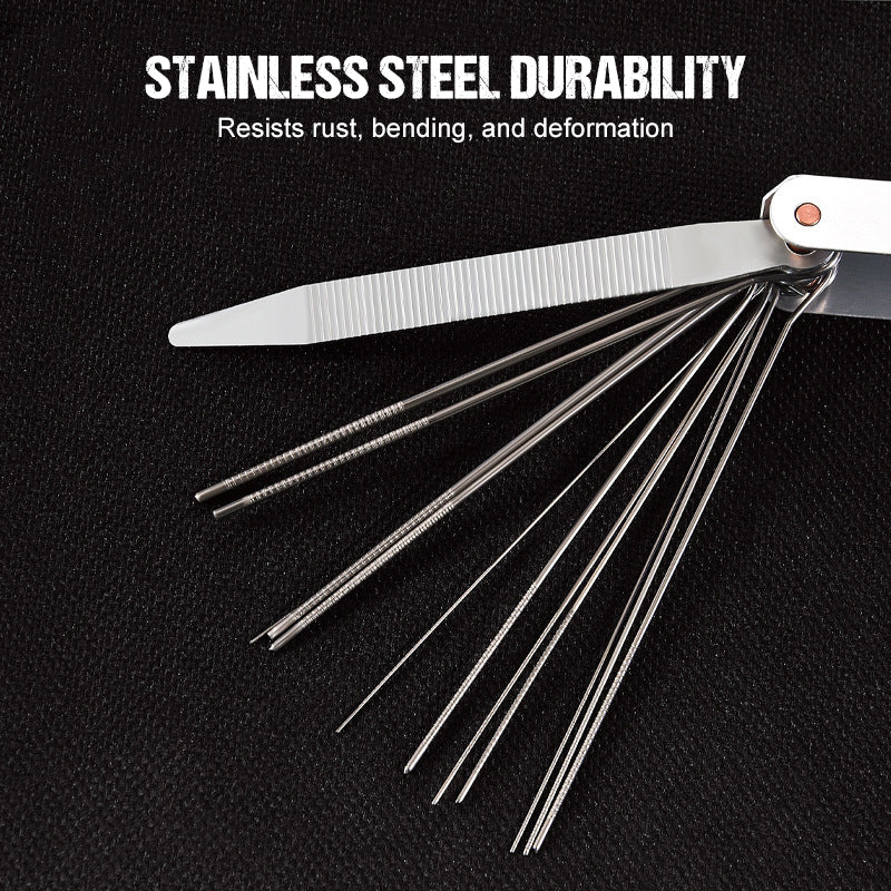 Cleaning Needle Set Stainless Steel Multi-Size Foldable Case