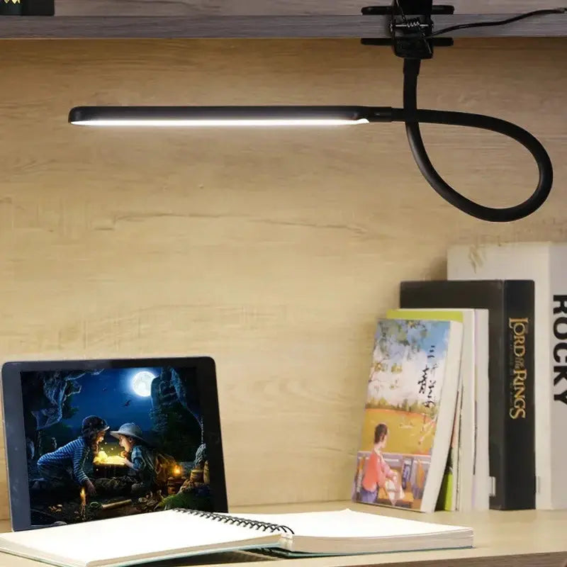 Clip Desk Lamp Dimmable Adjustable Color Temp USB Powered