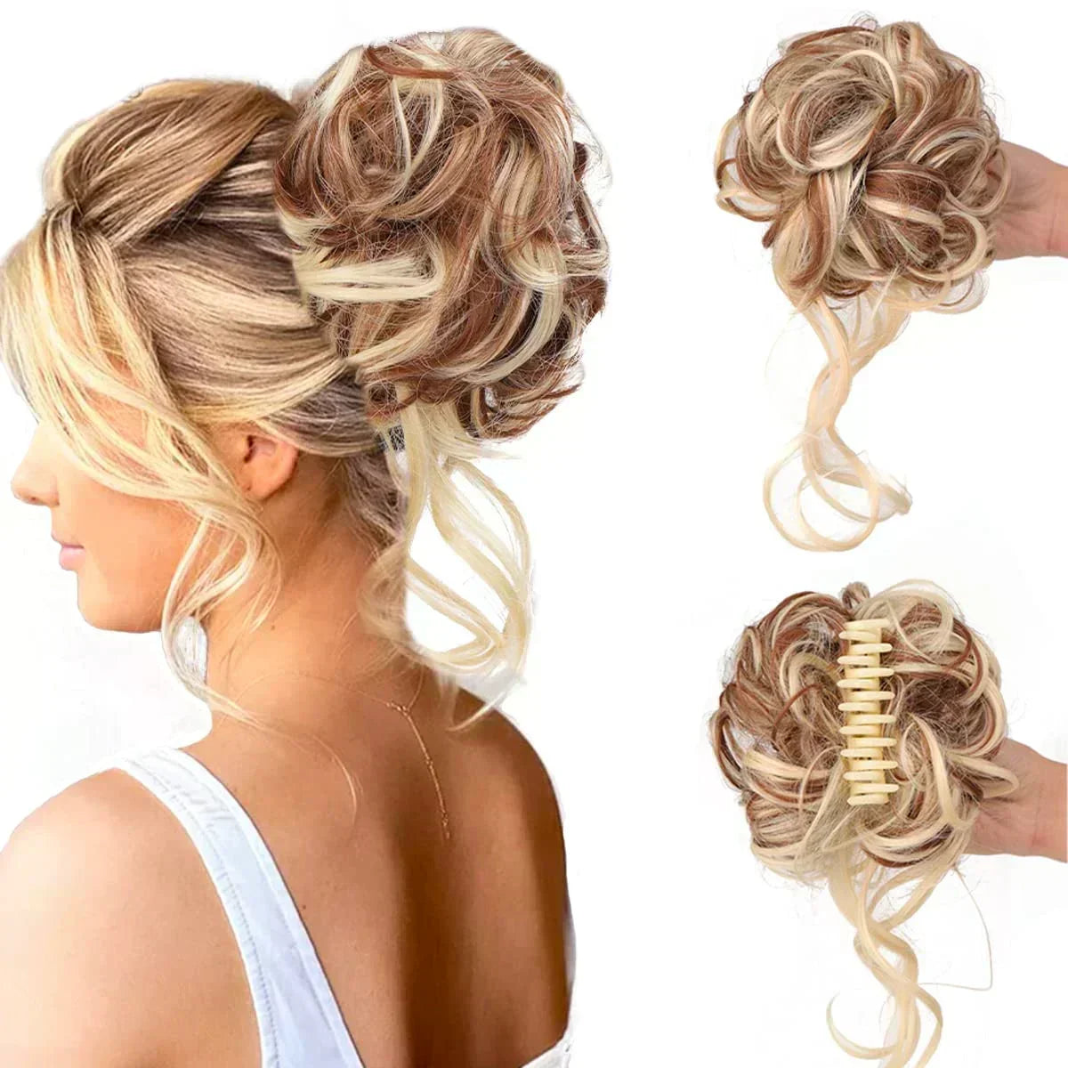Clip-In Curly Bun Volumizing All-Day Hold