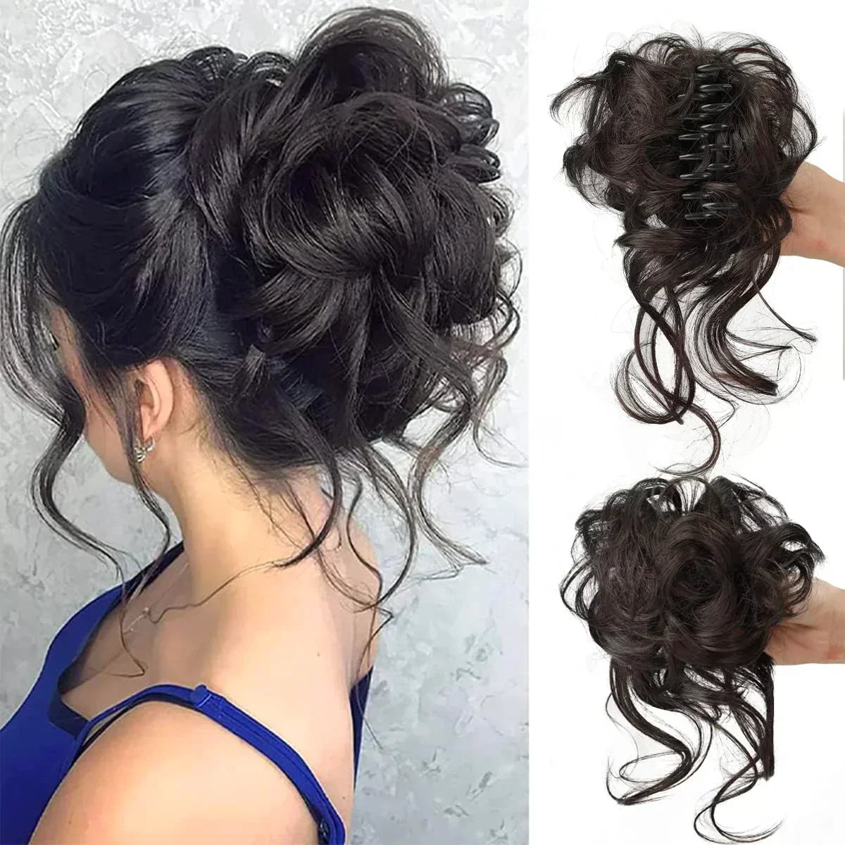 Clip-In Curly Bun Volumizing All-Day Hold