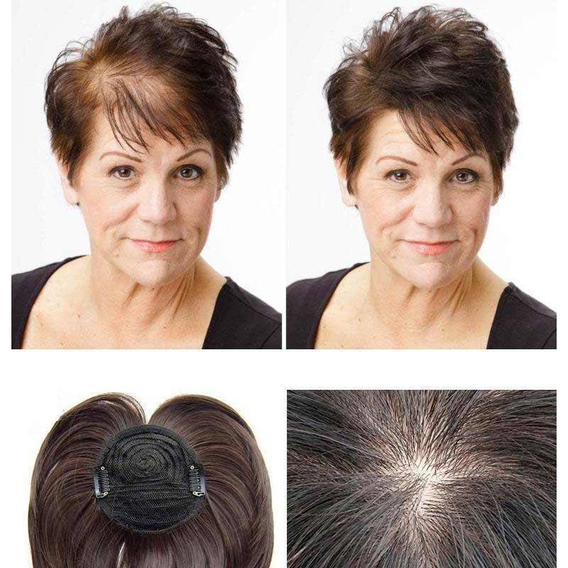 Clip-In Hair Topper Instant Volume Double Clips