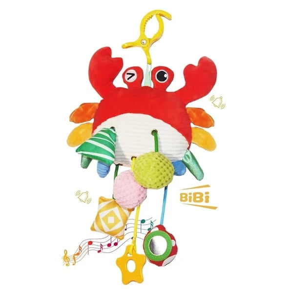 Clip-On Activity Toy Crab Rattle & Mirror Star Teether