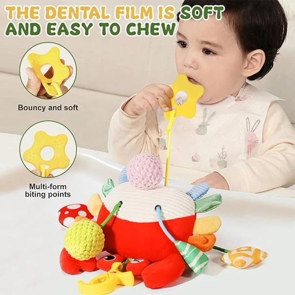 Clip-On Activity Toy Crab Rattle & Mirror Star Teether