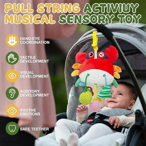 Clip-On Activity Toy Crab Rattle & Mirror Star Teether