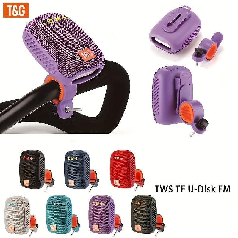 Clip-On Mini Speaker Wireless Bluetooth Rechargeable Silicone Clamp