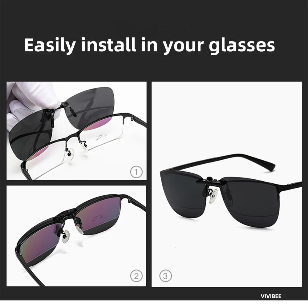Clip-On Sunglasses Polarized UV400 Lightweight