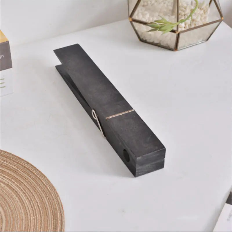 Clothespin Towel Holder Self-Adhesive Wood & Metal Spring
