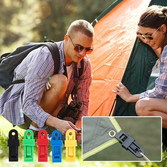 Clothespins Spiral Closure Non-Slip & Weatherproof 50-Piece Set