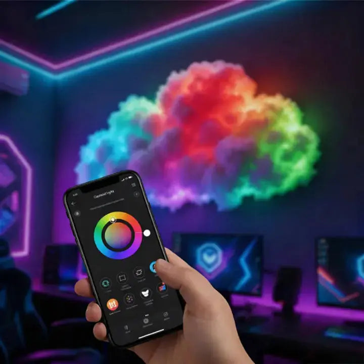 Cloud Wall Light App-Controlled RGB Handcrafted Cotton