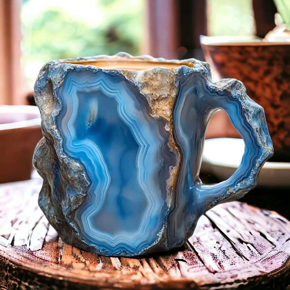 Coffee Mug Mineral Crystal Insulated Multicolor
