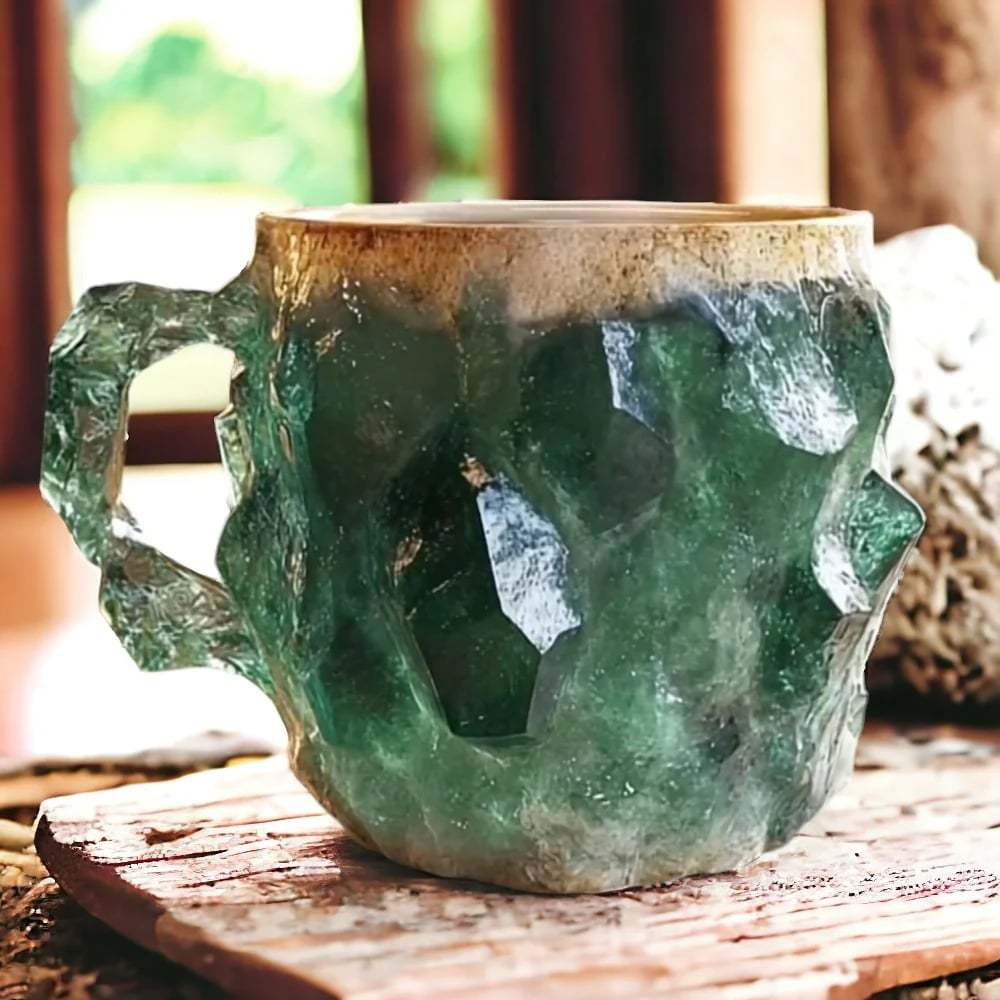 Coffee Mug Mineral Crystal Insulated Multicolor
