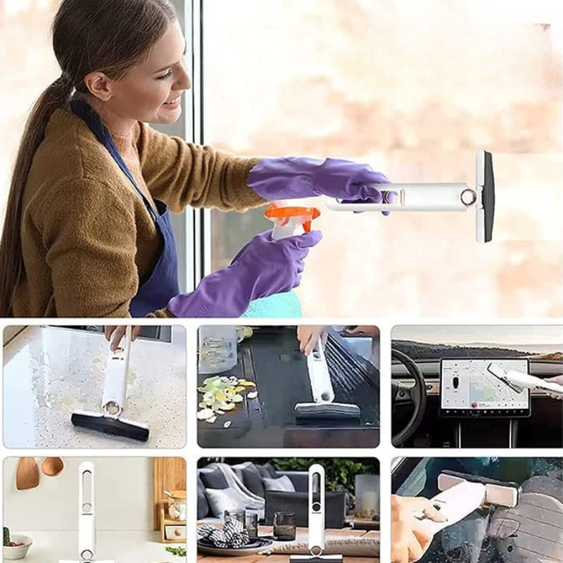 Compact Spray Mop One-Hand Spray & Machine-Washable Pads