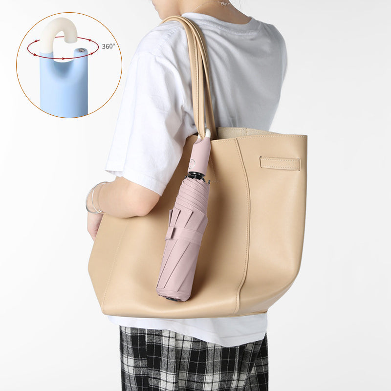 Compact Umbrella 360° Rotating Handle Automatic Open