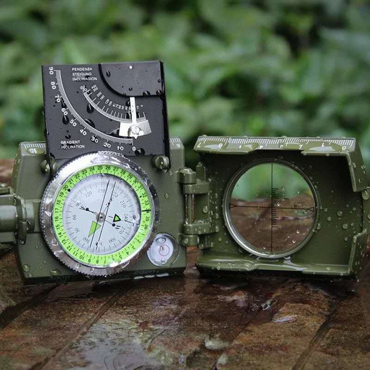 Compass Glow Needle & Integrated Clinometer Waterproof Aluminum