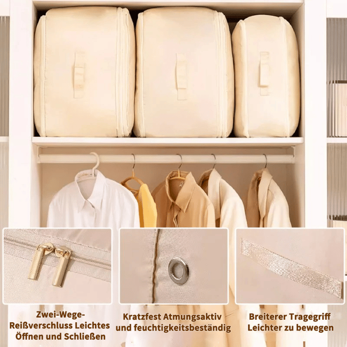 Compression Storage Bag Double Zipper 40% Space-Saving