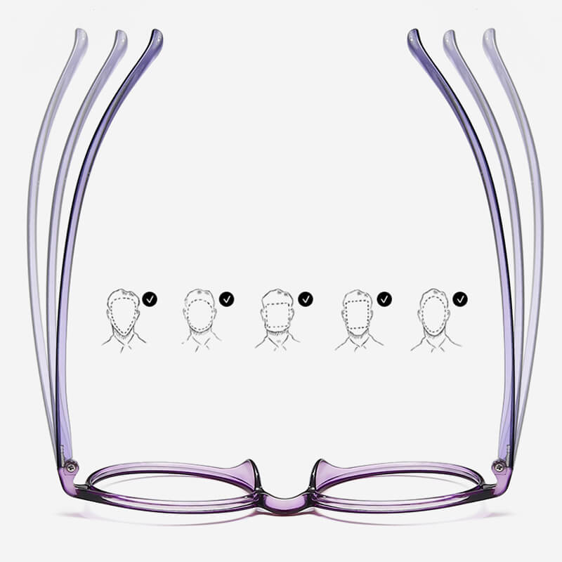Computer Glasses Round Frame Blue Light Filter Lightweight