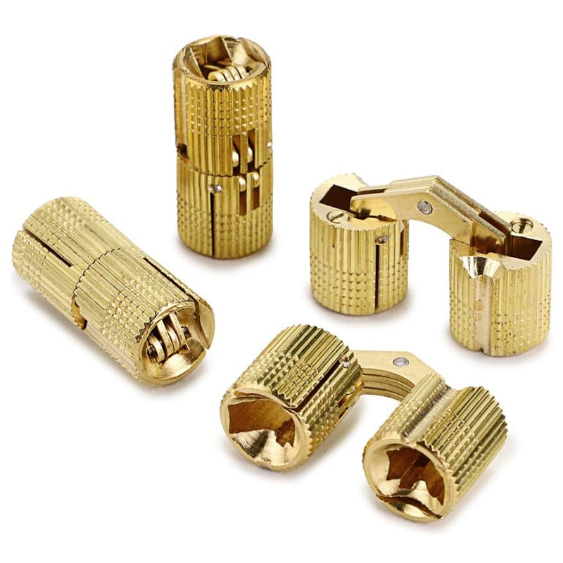 Concealed Hinges Recessed Invisible Brass 180 Degree