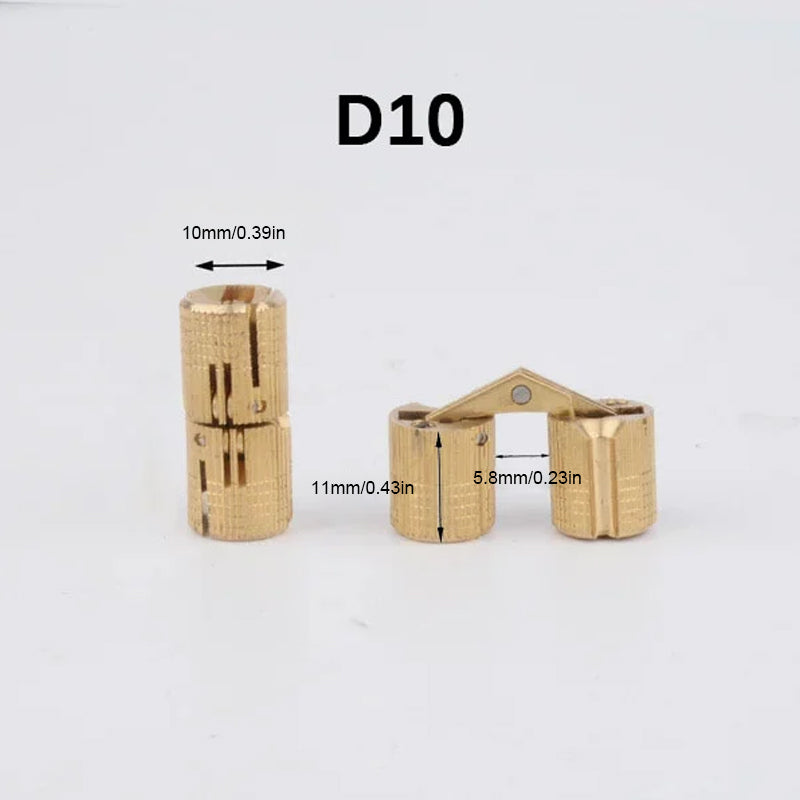 Concealed Hinges Recessed Invisible Brass 180 Degree