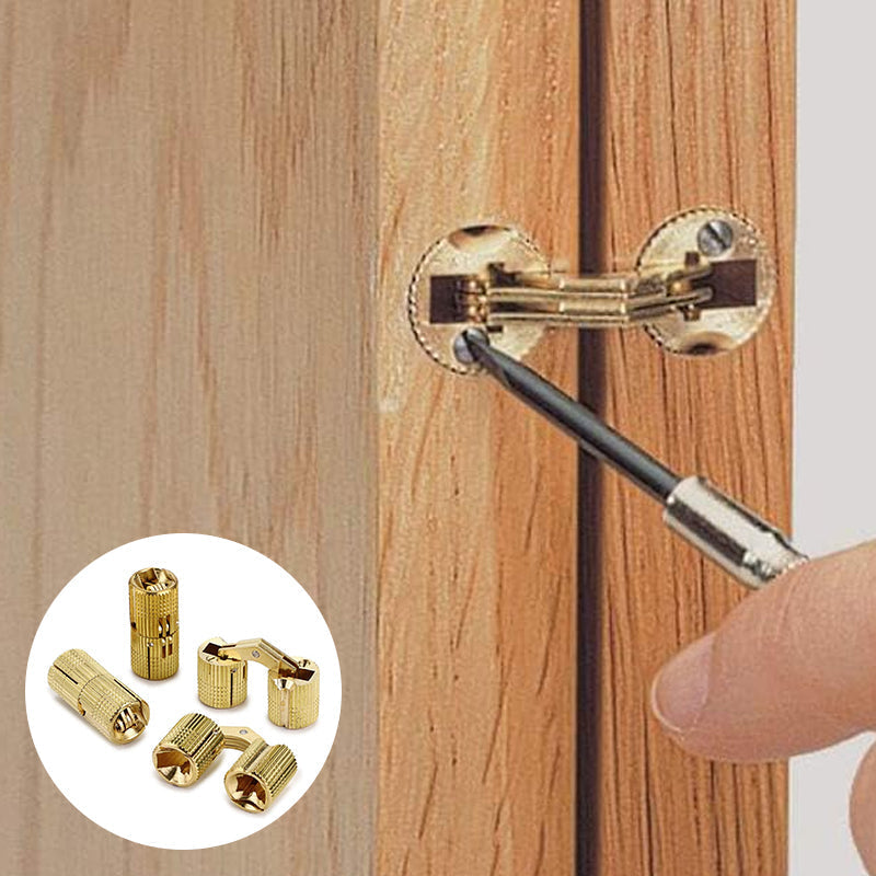 Concealed Hinges Recessed Invisible Brass 180 Degree