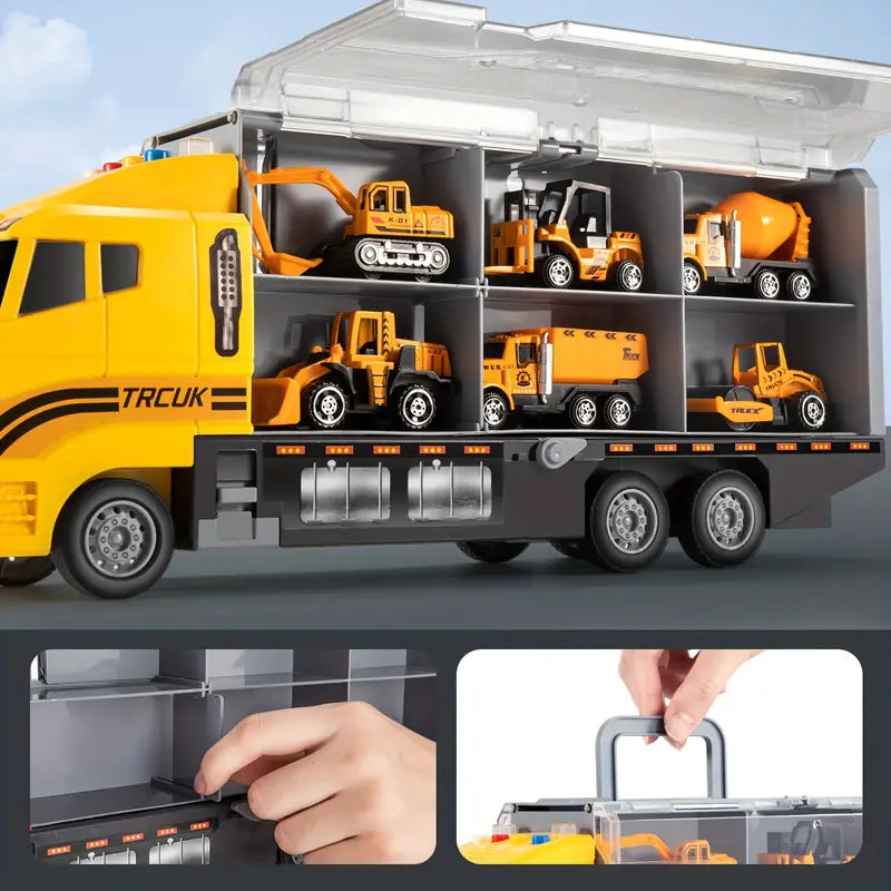 Construction Vehicle Set Realistic Multi-Vehicle Alloy & ABS Child-Safe
