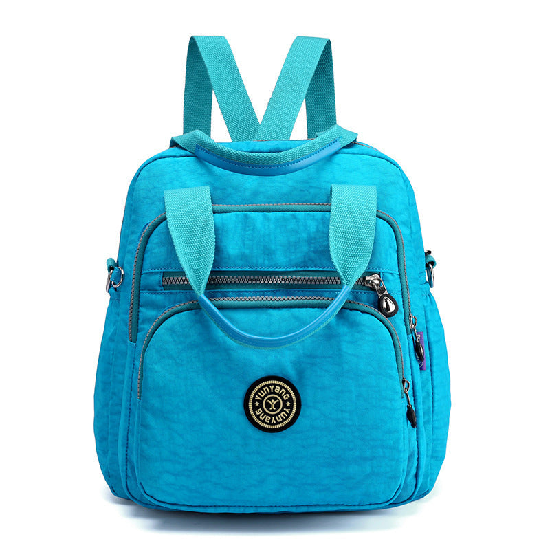 Convertible Backpack Purse Water-Repellent Nylon Multiple Compartments