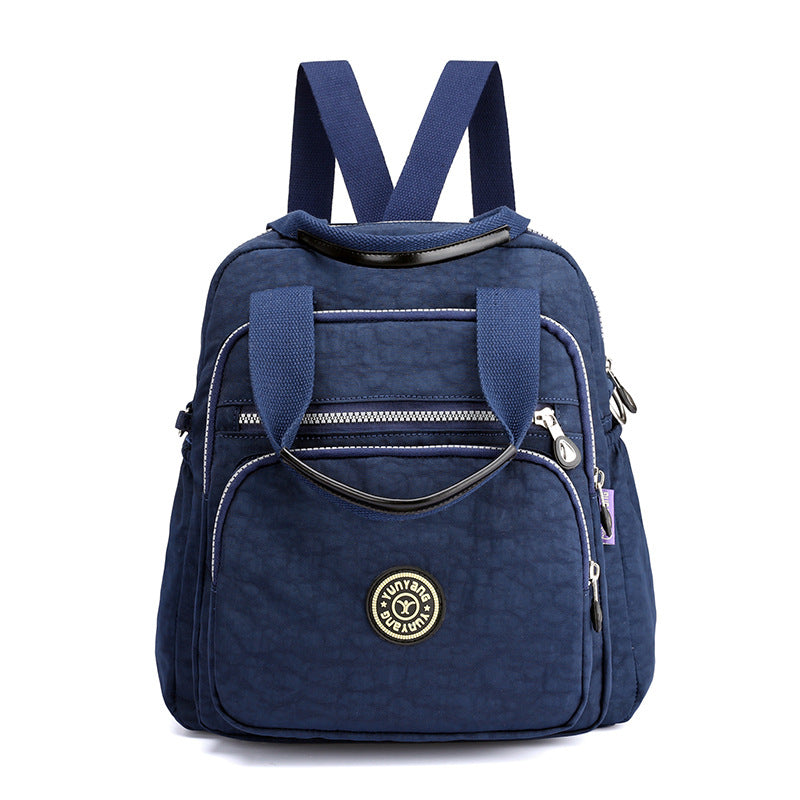 Convertible Backpack Purse Water-Repellent Nylon Multiple Compartments