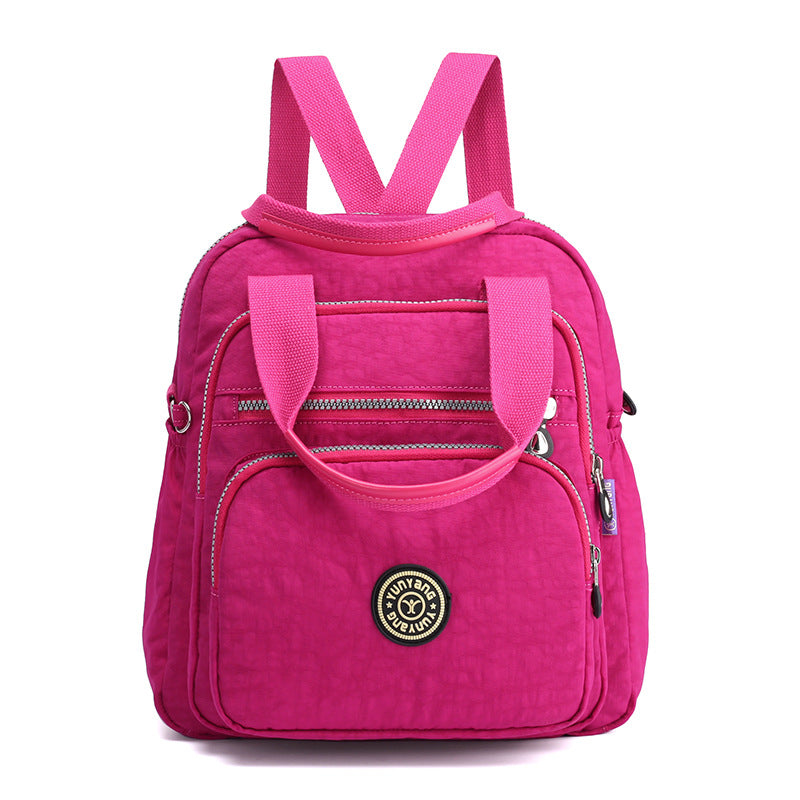 Convertible Backpack Purse Water-Repellent Nylon Multiple Compartments
