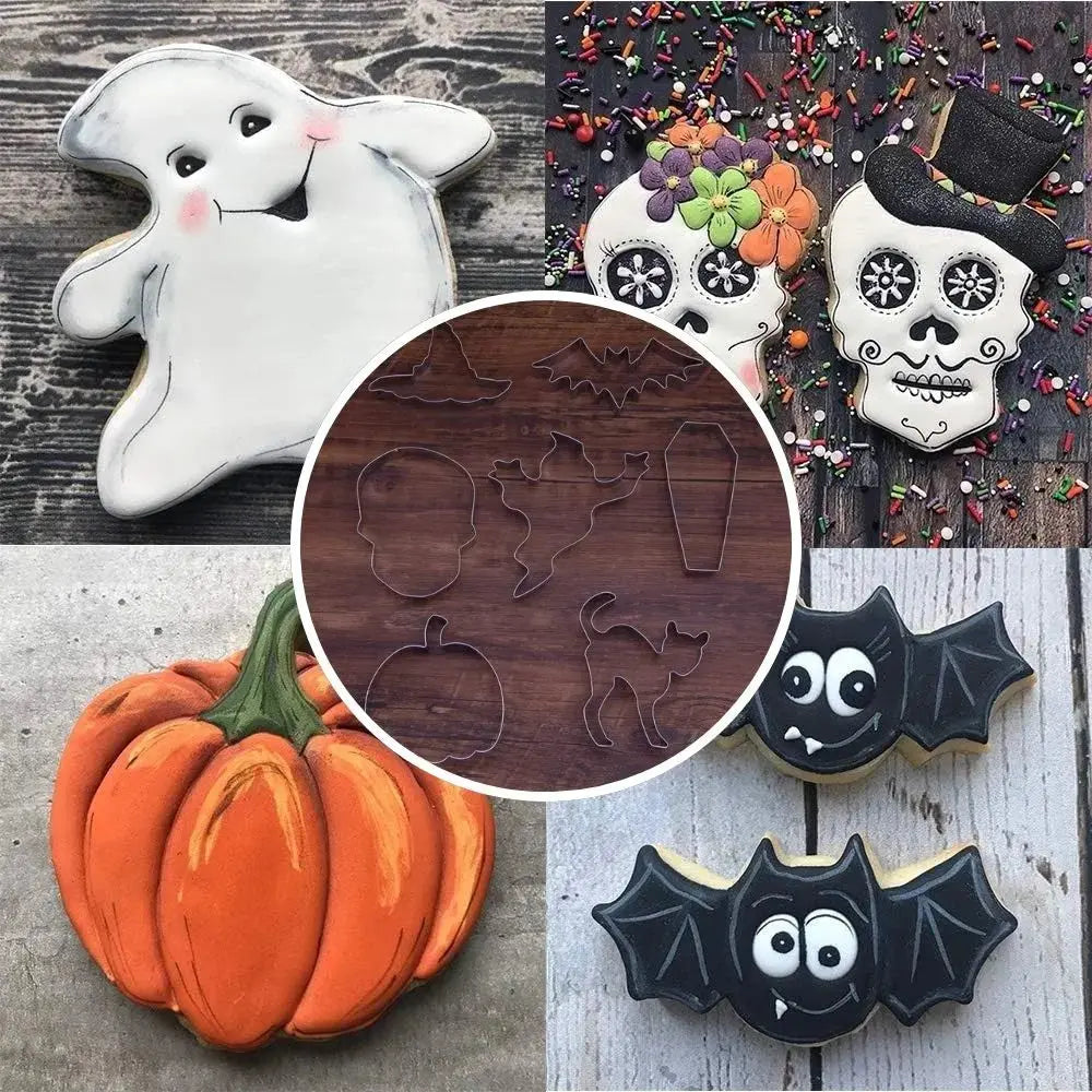 Cookie Cutter Set Halloween Stainless Steel 7-Piece Dishwasher Safe