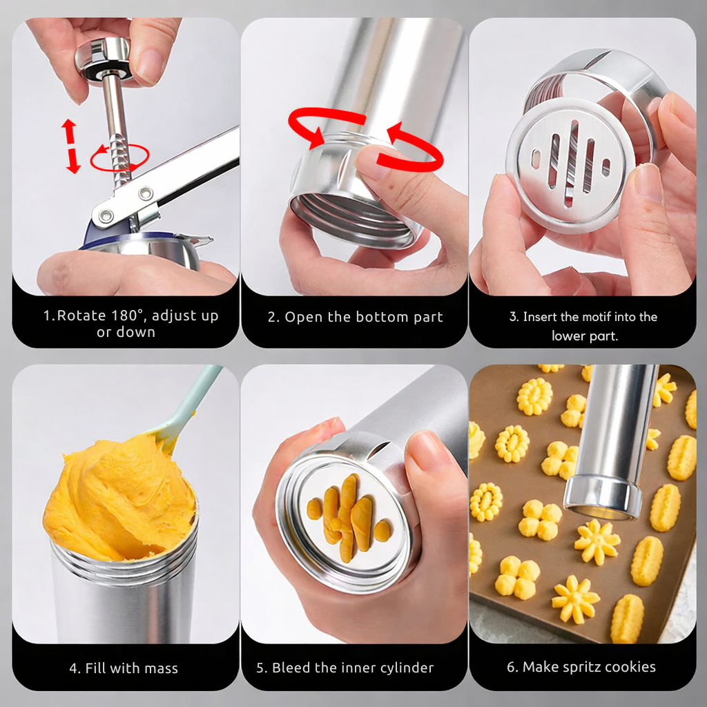 Cookie Press 20 Stainless Steel Plates Dishwasher-Safe