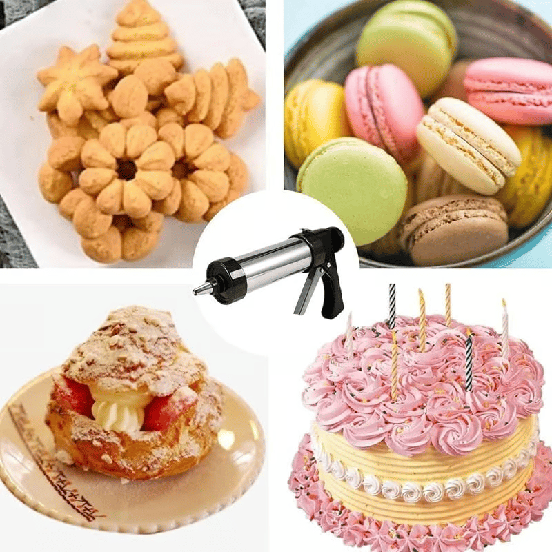 Cookie Press Set 13 Flower Designs Stainless Steel