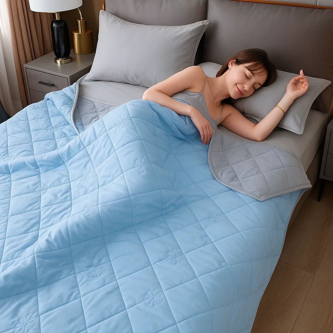 Cooling Blanket Silk Fiber Temperature-Regulating Breathable & Moisture-Wicking