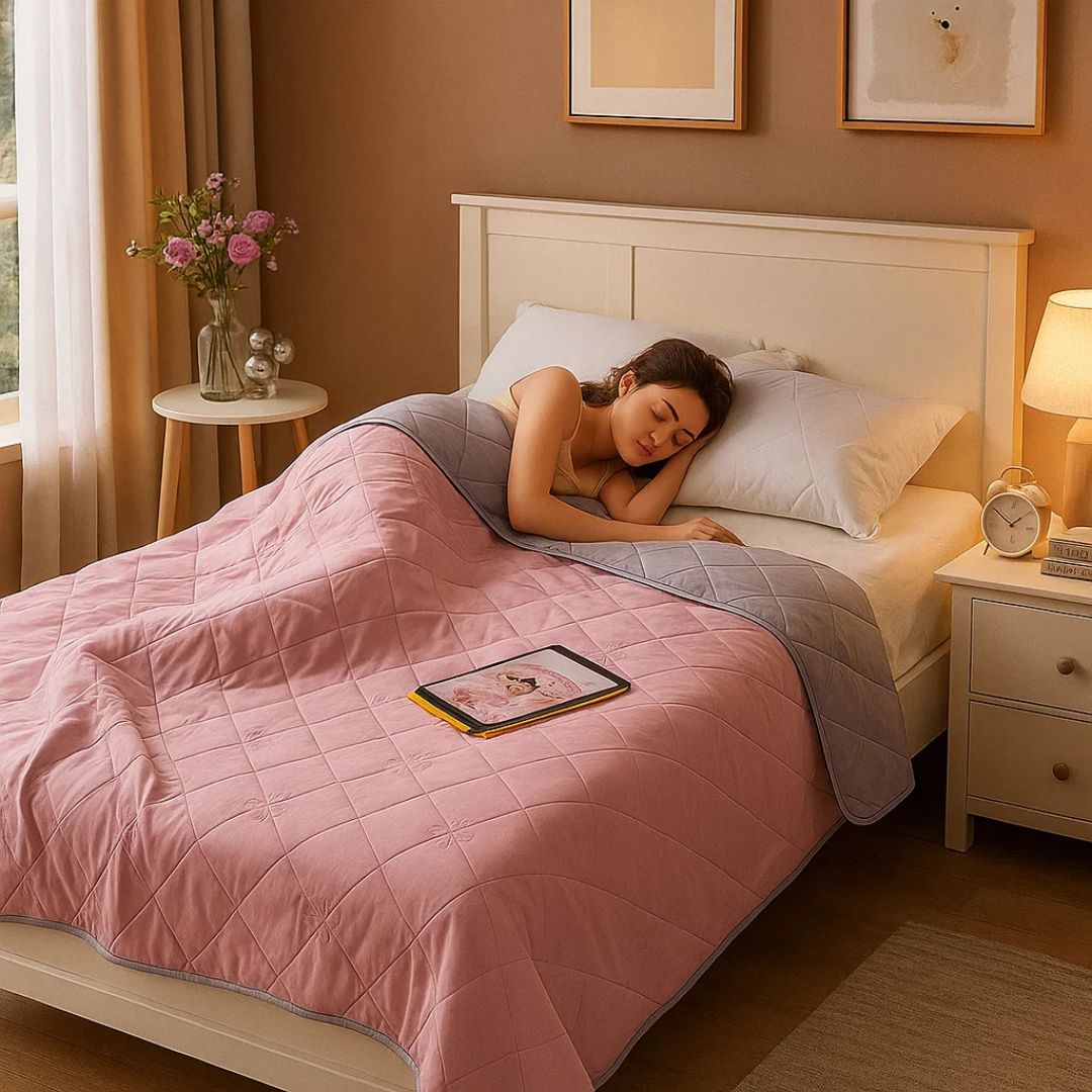 Cooling Blanket Silk Fiber Temperature-Regulating Breathable & Moisture-Wicking