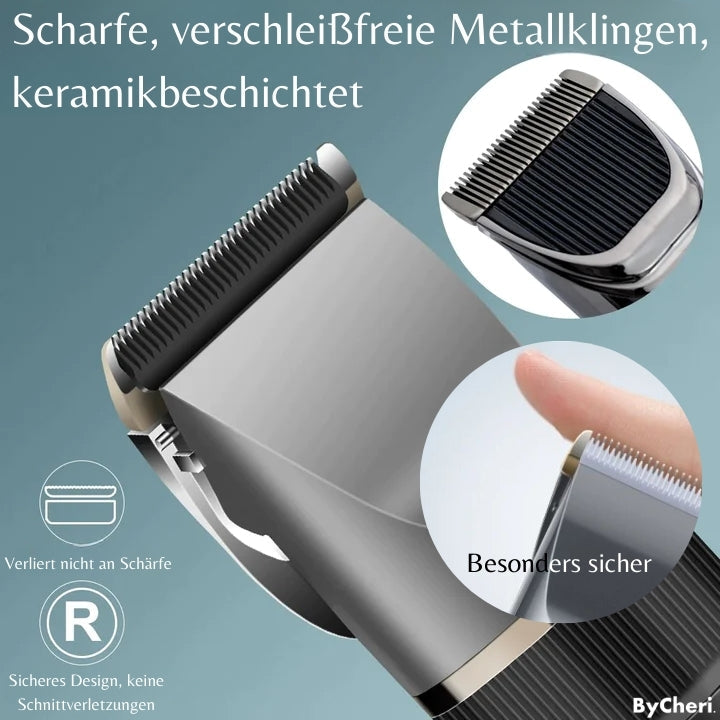 Cordless Trimmer Titanium-Ceramic Blade 8 Guide Combs