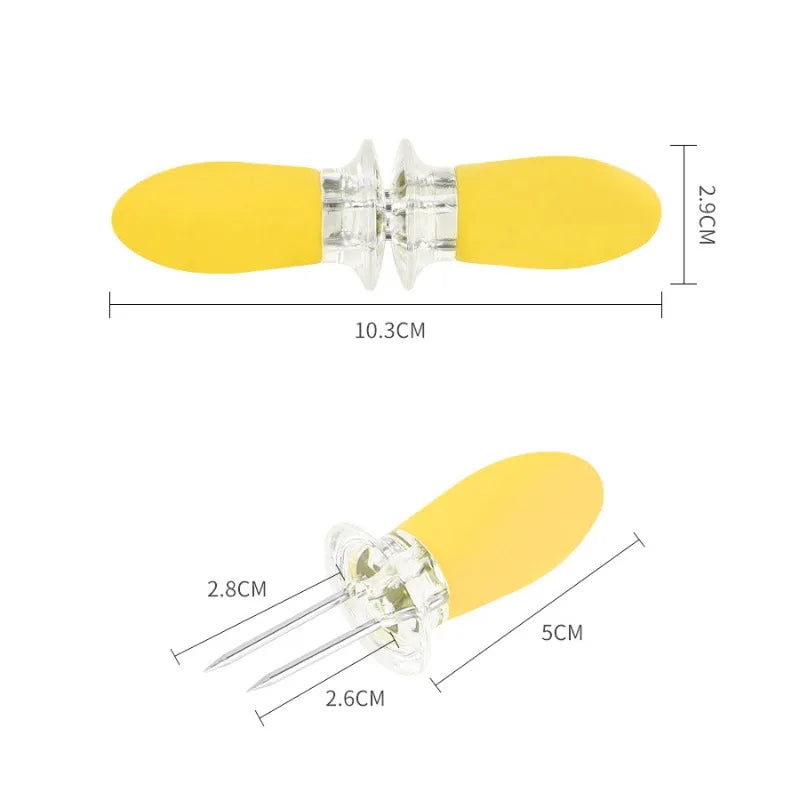 Corn On The Cob Holders Comfortable Grip Stainless Steel