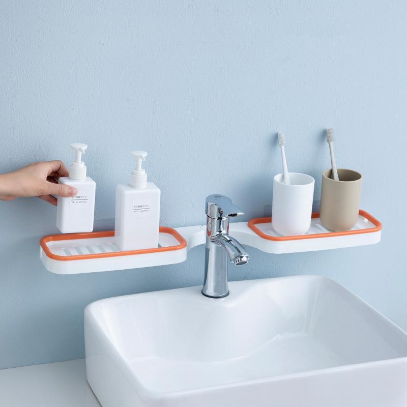 Corner Shelf 180° Rotating Tool-Free Install Drainage