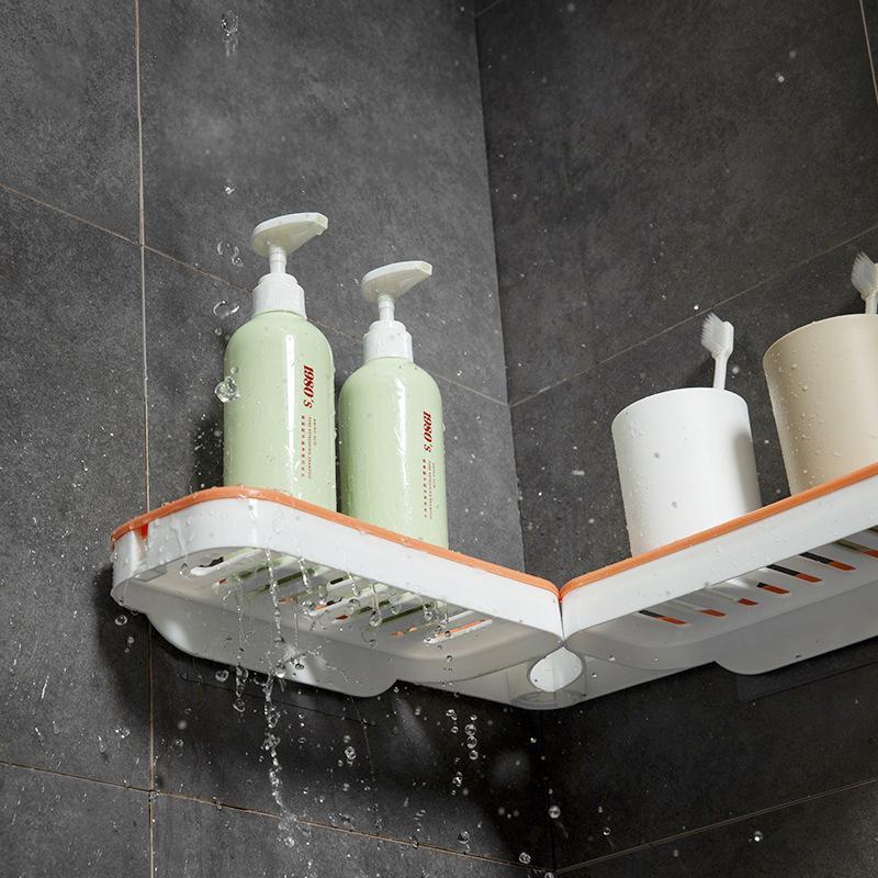 Corner Shelf 180° Rotating Tool-Free Install Drainage