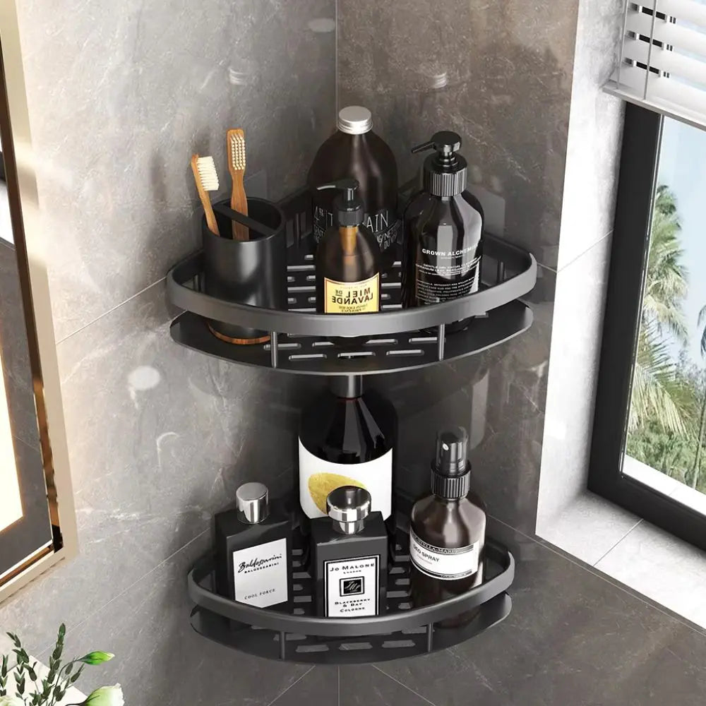 Corner Shower Shelf Self-Adhesive Aluminum Rust-Resistant