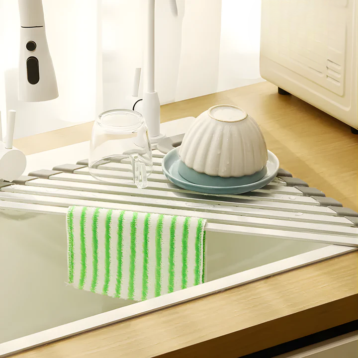 Corner Sink Organizer Triangular Self-Draining & Rustproof Aluminum