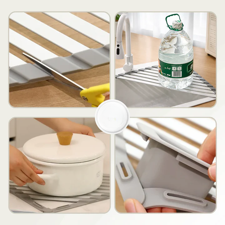 Corner Sink Organizer Triangular Self-Draining & Rustproof Aluminum