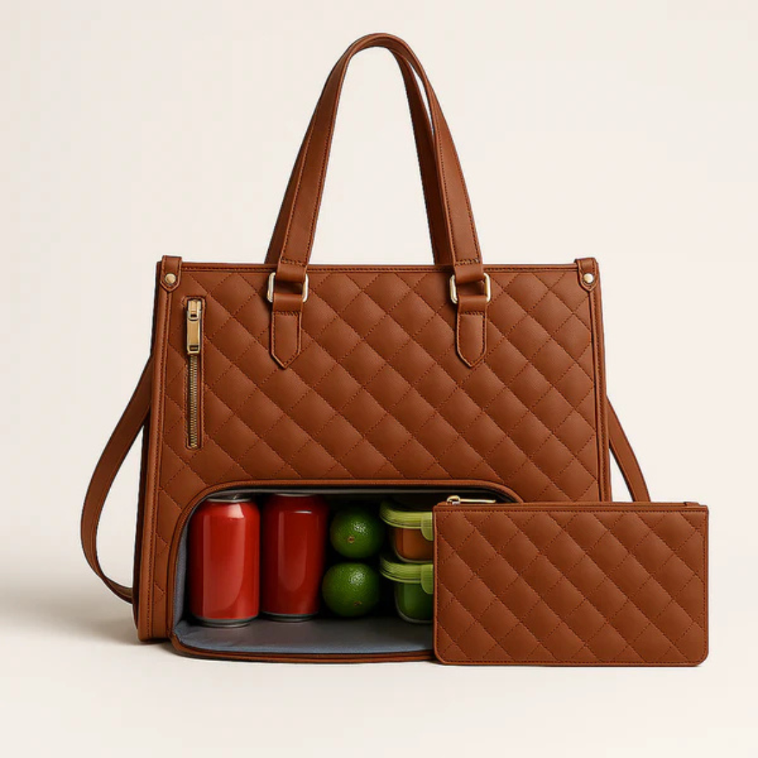 Cosmetic Bag Multiple Compartments Water-Resistant Vegan Leather