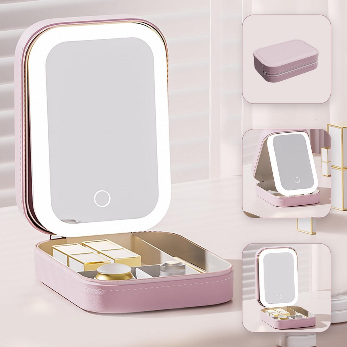 Cosmetic Mirror Box LED Touch Control Three Light Modes