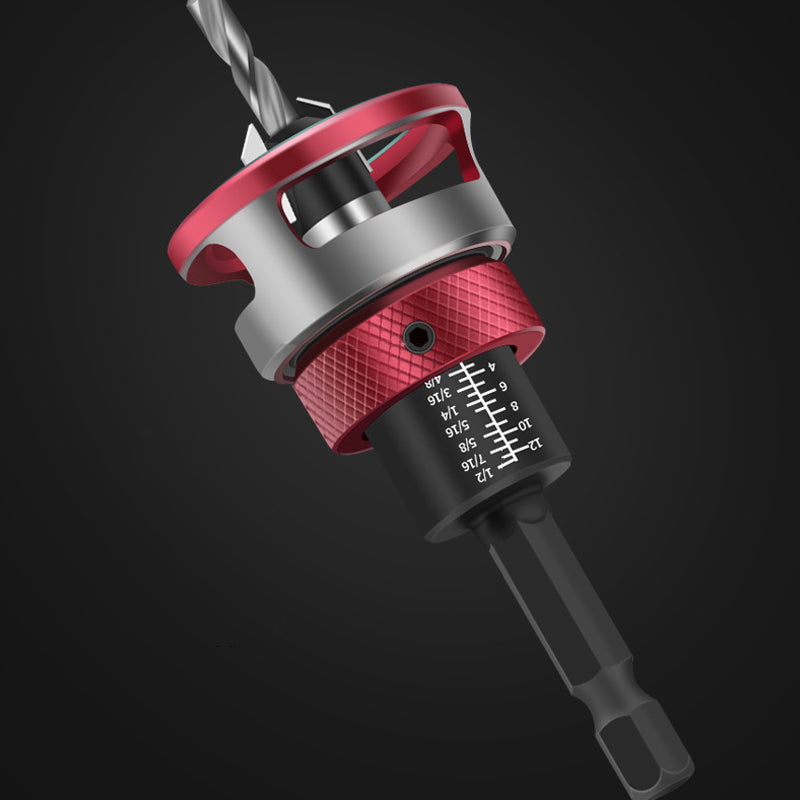 Countersink Bit Set Adjustable Depth Stop Laser Scale
