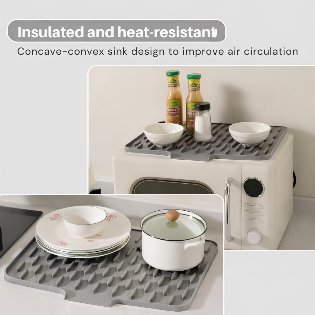 Countertop Drip Mat Inclined Drainage Heat-Resistant Silicone
