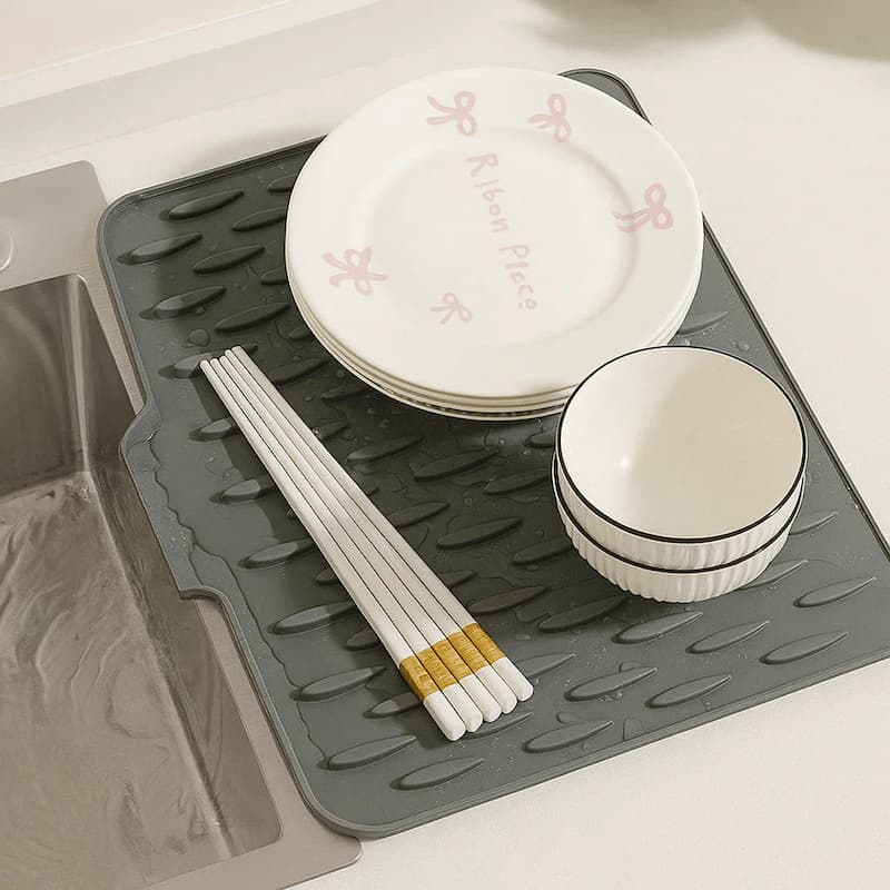 Countertop Drip Mat Inclined Drainage Heat-Resistant Silicone